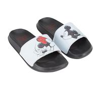 Disney Slides da donna Minnie e Topolino, sandali da donna con Topolino e Minnie, da infilare, bianco, 39 EU