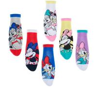 Disney Sneaker Calzini Mickey Minnie Mpuse Daisey Calzini Corti, 6 paia di calzini, taglie 36-41, calze da donna, regali fan, bianco, 39-41