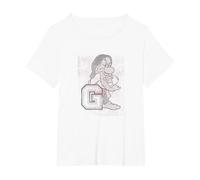 Disney Snow White And Seven Dwarfs Grumpy Maglietta, Donna plus-size, Bianco, 2X