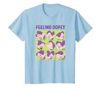 Disney Snow White And The Seven Dwarfs Feeling Dopey Box Up Maglietta, Bambini, Celeste, 8 anni