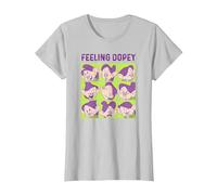 Disney Snow White And The Seven Dwarfs Feeling Dopey Box Up Maglietta, Donna, Argento, L