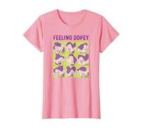 Disney Snow White And The Seven Dwarfs Feeling Dopey Box Up Maglietta, Donna, Rosa, S