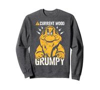 Disney Snow White Dwarf Grumpy Current Mood Grumpy Felpa, Unisex per adulti, Grigio Scuro, XXL