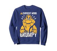 Disney Snow White Dwarf Grumpy Current Mood Grumpy Felpa, Unisex per adulti, Navy, L