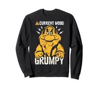 Disney Snow White Dwarf Grumpy Current Mood Grumpy Felpa, Unisex per adulti, Nero, L