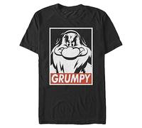 Disney Snow White-Grumps Short Sleeve T-Shirt, Black, XXX-Large Men's
