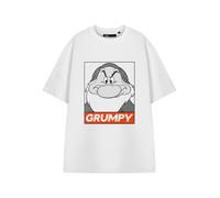 Disney Snow White & The Seven Dwarfs Bianco Grumpy T-shirt a maniche corte Uomin
