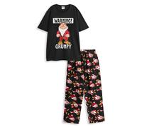 Disney Snow White & The Seven Dwarfs Nero Grumpy Pigiama a maniche corte a gamba