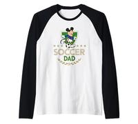 Disney Soccer Dad Sports Mickey Mouse Father's Day Tee Maglia con Maniche Raglan
