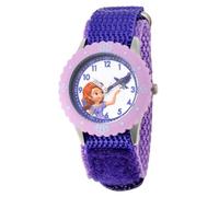 Disney Sofia Time Teacher W001068 - Orologio per bambini in acciaio inossidabile con cinturino in nylon viola, Viola, No Size, Cinturino