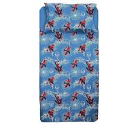 Disney, Spiderman, Completo Lenzuola Letto Singolo Una Piazza In Flanella di Puro Cotone Completo Lenzuolo Sopra + Sotto con Angoli + Federa