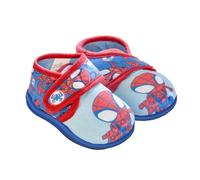 Disney Spiderman - Pantofole per bambini con chiusura in , comode, antiscivolo, facili da indossare, Spider-Man, Avengers, Azzurro, 26 EU