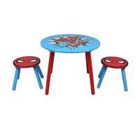 Disney Spiderman Table & 2 Stool Set Tavolo e Sedie, ingegnerizzato Legno, Rosso (Red/Blue), Piccolo