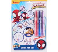 Disney - Spidey e i suoi super amici - Set di penne spray A4 Enveloppe - Matite da colorare per bambini - Set da colorare con matite colorate e pagine da colorare (SP23363)