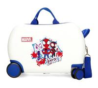 Disney Spidey Team Luggage - Bagaglio per bambini, ragazzi, il bagaglio a mano a 4 ruote con lucchetto a combinazione laterale Spidey è realizzato in ABS, un materiale rigido e leggero.
