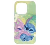 Disney Stich e angelo trifoglio verde Custodia per iPhone 15 Pro