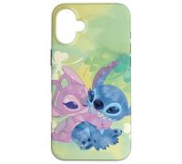 Disney Stich e angelo trifoglio verde Custodia per iPhone 16 Plus