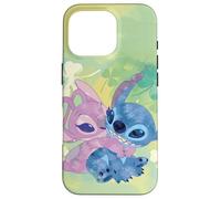 Disney Stich e angelo trifoglio verde Custodia per iPhone 16 Pro