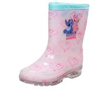 Disney Stich - Stivaletti In Gomma Con Luci E Led Rosa - Taglia 29 Junior