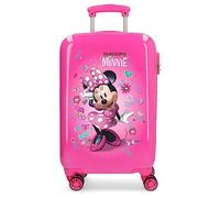 Disney Minnie Minnie Stickers Valigia rigida con Adesivi per bambini, 55 cm, 32 liters, Rosa