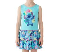 Disney Stitch Abito per Ragazzi, Abito Morbido Cotone con Motivo Aloha a Maniche Corte, Taglia 3 Anni | Blu