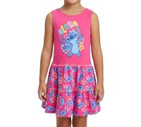 Disney Stitch Abito per Ragazzi, Abito Morbido Cotone con Motivo Aloha a Maniche Corte, Taglie 3 a 8 Anni