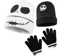 Disney Stitch Accessori Invernali Set Bambina Adolescenti, Accogliente Accessori Viaggio e Scuola - Regalo Ragazza (Black Jack 2 Pz Reversibile)