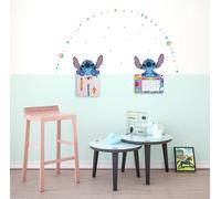 Disney Stitch Adesivi Murali 49 Pezzi, Blu 50 x 70 cm Vinile