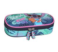 DISNEY Stitch ALOHA Astuccio per matite scuola SCOMPARTI, bustina per ragazza 5x20x9cm (Stitch Scomparti F)