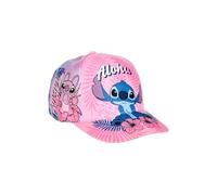 Disney Stitch and Angel - Berretto da baseball per bambini e bambine, 52 54, rosa, blu, estivo, con motivo, multicolore, 54