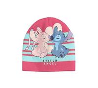 Disney Stitch and Angel - Berretto per bambini | taglia 52 e 54 regali per ragazze | Cappello invernale | Beanie | Cappellino per bambini | Berretto lavorato a maglia, Colore: rosa., 54