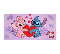 DISNEY Stitch Angel ASCIUGATURA RAPIDA Telo mare, telo da bagno per bambini COTONE 70x140 cm OEKO-TEX (K)