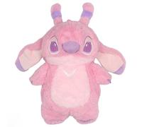 DISNEY Stitch ANGEL Borsa dell'acqua calda in gomma con fodera MORBIDA, GRANDE Scaldino in custodia AD ACQUA, Mascotte 750 ml (Angel)