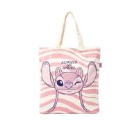 Disney Stitch Angel Borsa Tote Riutilizzabile, Borsa da Spiaggia Viaggio, Borsa per la Spesa in Cotone, Borsa a Tracolla, Regalo per Donne e Ragazze