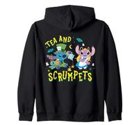 Disney Stitch & Angel Halloween Tea And SCRUMPets Wonderland Felpa con Cappuccio