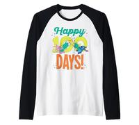 Disney Stitch & Angel Happy 100 Days of School 100th Day Maglia con Maniche Raglan