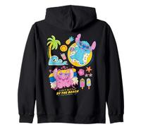 Disney Stitch & Angel Life's Better by the Beach Summer Trip Felpa con Cappuccio
