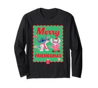 Disney Stitch & Angel Merry Friendsmas Christmas Friends Maglia a Manica