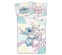 DISNEY Stitch Angel, set di biancheria da letto per bambini in cotone con cerniera, 100% ENTRAMBI 140x200cm+70x90cm OEKO-TEX (formula 5)