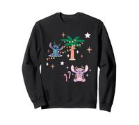 Disney Stitch & Angel Tropical Christmas Starry Holiday Vibe Felpa