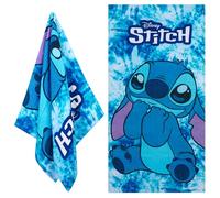 Disney Stitch Asciugamani Bambini Cotone Asciugamano Bagno Assorbente Telo Doccia Teli Mare Asciugatura Rapida 140x70cm Accessori Viaggio (Blu Stitch)
