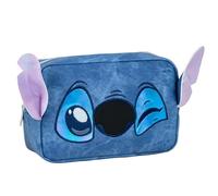 Disney Stitch - Astuccio da toilette con cerniera - Astuccio cosmetico Stitch con orecchie 3D - Borsa per trucco e viaggio per bambini e fan Disney