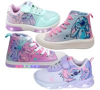 Disney Stitch - Bambina Ragazza - Scarpe Sneakers Stivaletti - Licenza Ufficiale [6766 Sneakers LED Azzurro - 25]