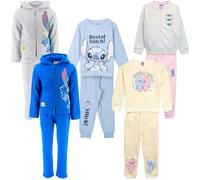 Disney Stitch - Bambina - Tuta Sportiva Felpata Jogging Ginnastica Cordinata Felpa Full Print e Pantalone [C304 Grigio - 3 anni]