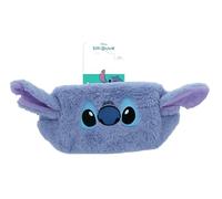 Disney Stitch - Astuccio da toilette in finta pelliccia, motivo: LILO & Stitch, chiusura lampo, prodotto ufficiale Disney