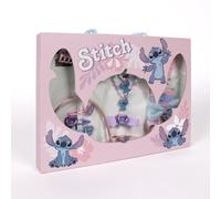 Stitch, set di bellezza, include 1 elastico in tessuto, 10 elastici, 2 pinzette, 3 forcine, 2 spazzole, 1 fascia, 1 collana, 1 bracciale e 1 anello - multicolore - prodotto originale progettato in