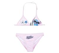 Disney Stitch Bikini Ragazza 6-16 Anni Costume Mare Due Pezzi Ufficiale Premium Tessuto Tecnico 82% Poliestere 18% Elastan Fantasie Estate Piscina [18058 Rosa - 12 Anni]
