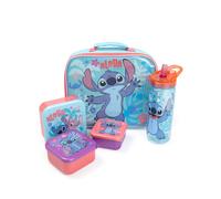 Disney Stitch Blu Aloha Lunch Bag Bottiglia e 3 Snack Pot Ragazze