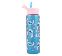 Disney Stitch - Borraccia termica per bambini in acciaio inox, 750 ml, con coperchio con cannuccia, senza BPA, a prova di perdite, lavabile solo a mano, regalo ufficiale Lilo & Stitch per ragazze e