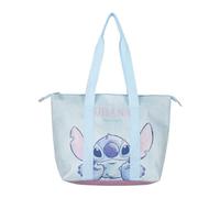 Disney Stitch Borsa da Spiaggia, Borsa da Viaggio, Borsa a Tracolla, Borsa per la Spesa Design Stitch Ohana, Regalo per Donne e Adolescenti (Blu)